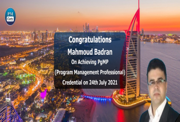 Congratulations Mahmoud on Achieving PgMP..!